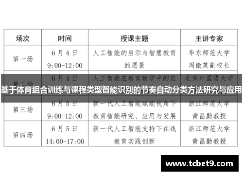基于体育组合训练与课程类型智能识别的节奏自动分类方法研究与应用